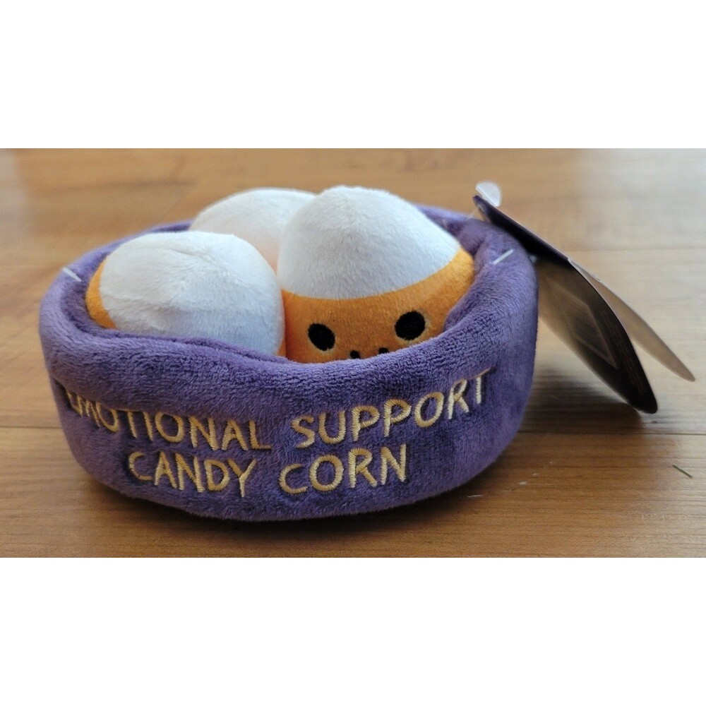 NWT Emotional Support Pals Candy Corn Mini Plush w/ Tags Halloween